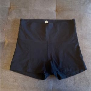 Black yoga shorts